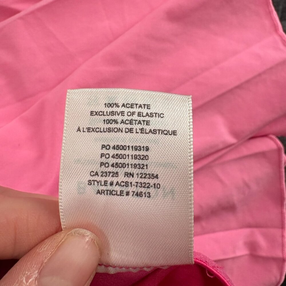 Aritzia Babaton Slip Satin Mini Skirt Bright Pink Size 6 - Picture 6 of 6